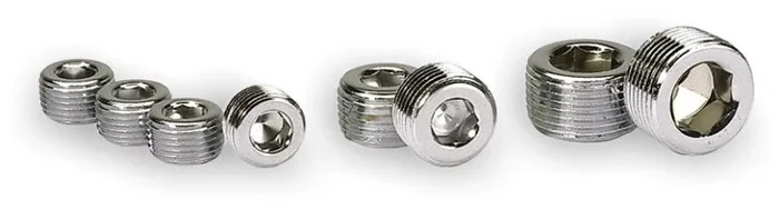 Moroso Chrome Plated Pipe Plugs – 3/8in NPT Thread – 4 Pack