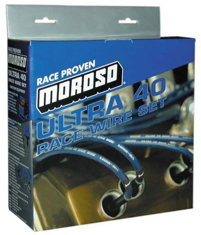 Moroso Ford 302 Ignition Wire Set – Ultra 40 – Sleeved – HEI – 135 Degree – Blue