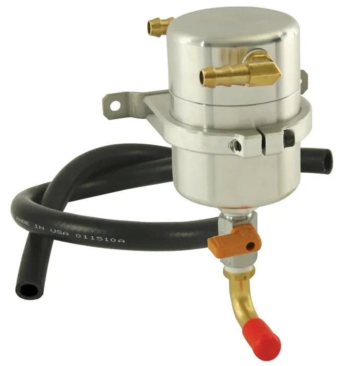 Moroso Universal Air/Oil Separator Catch Can – Large Body – 90 Degree Inlet/Outlet Fittings