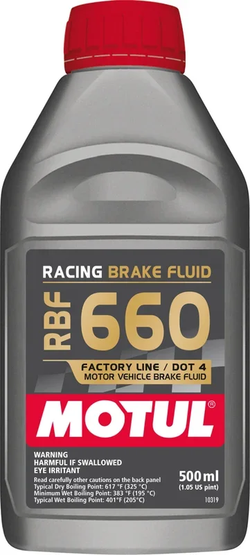 Motul 1/2L Brake Fluid RBF 660 – Racing DOT 4 Case of 12 101667