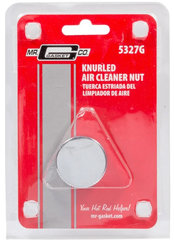 Mr. Gasket Air Cleaner Nut – Chrome Steel Knurl 1/4-20