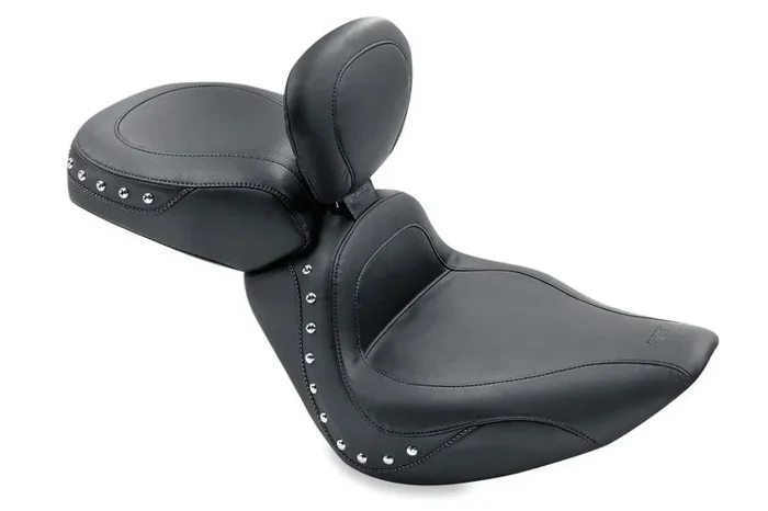 Mustang 00-15 Harley Softail Standard Rear Tire Sport Touring Solo Seat w/DBR Studs – Black