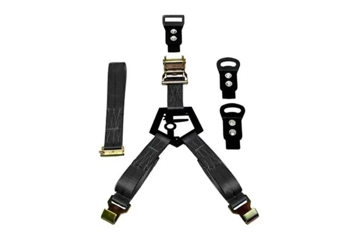 N-Fab Bed Mounted Rapid Tire Strap Universal – Gloss Black – Black Strap