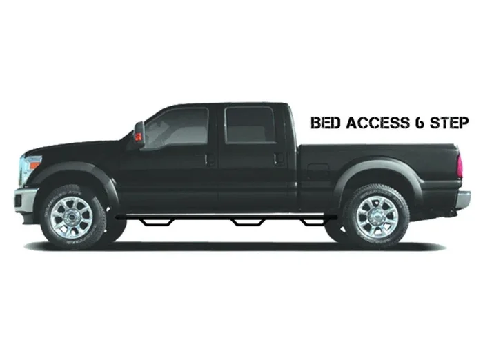 N-Fab Nerf Step 14-17 Chevy-GMC 1500 Crew Cab 5.7ft Bed – Gloss Black – Bed Access – 3in