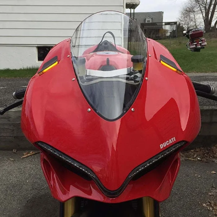 New Rage Cycles 15-19 Ducati 1299 Panigale Mirror Block Off Turn Signals Black0.42 lb