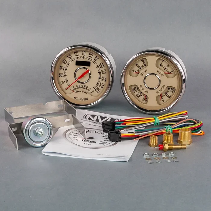 New Vintage Usa Woodward 2 Gauge Kit Speed/Tach Quad Gauges