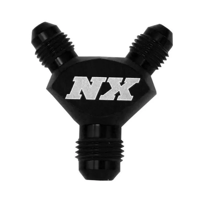 Nitrous Express 3AN x 3AN x 3AN Billet Pure-Flo Y Fitting – Black