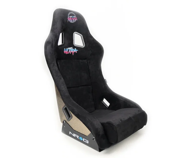 NRG FRP Bucket Seat ULTRA Edition – Medium (Black Alcantara/Gold Glitter Back)