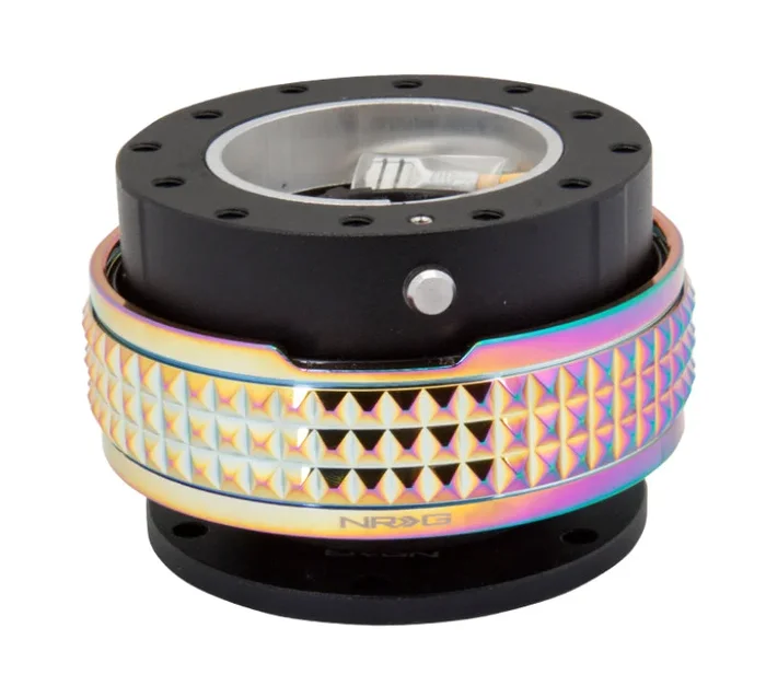 NRG Quick Release Kit – Pyramid Edition – Black Body / Neochrome Pyramid Ring