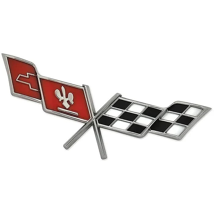 OER 1978-79 Chevrolet Corvette Crossed Flags Emblem Fuel Door