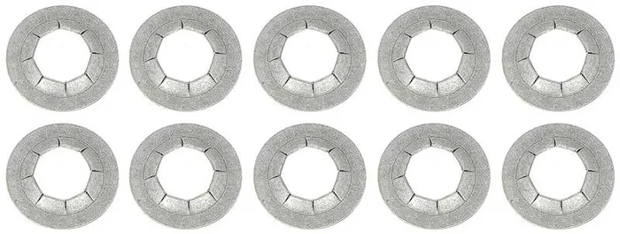 OER Round Push On Flat Nut, Fits 3/16″ Stud Size, Zinc Plated, 10 Piece Set