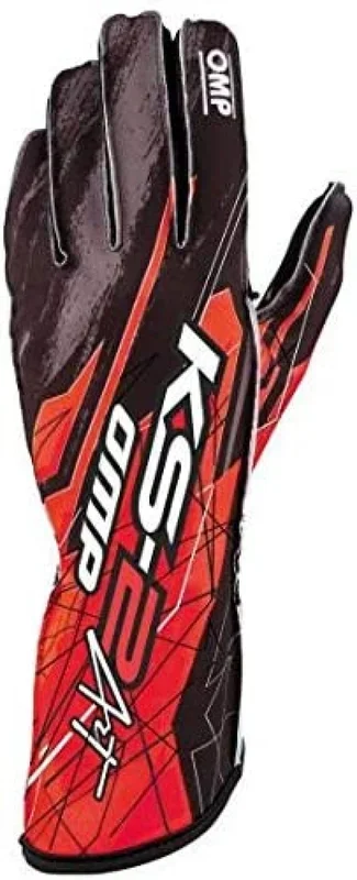 OMP KS-2 Art Gloves Black/Red – Size 4 (For Children)