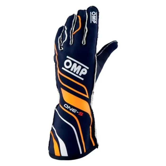 OMP One-S Gloves Navy Blue/Forange – Size M Fia 8556-2018