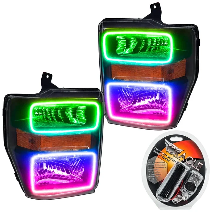 Oracle 08-10 Ford F250/350 LED HL – Black – ColorSHIFT