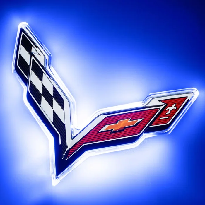 Oracle Corvette C7 Rear Illuminated Emblem – Dual Intensity – Blue