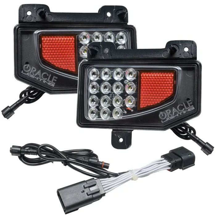Oracle Jeep Gladiator JT Rear Bumper LED Reverse Lights w/ Plug & Play Harness – 6000K2.3 lb