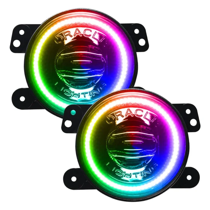 Oracle Jeep Wrangler JK/JL/JT High Performance W LED Fog Lights – ColorSHIFT – Dynamic3.2 lb