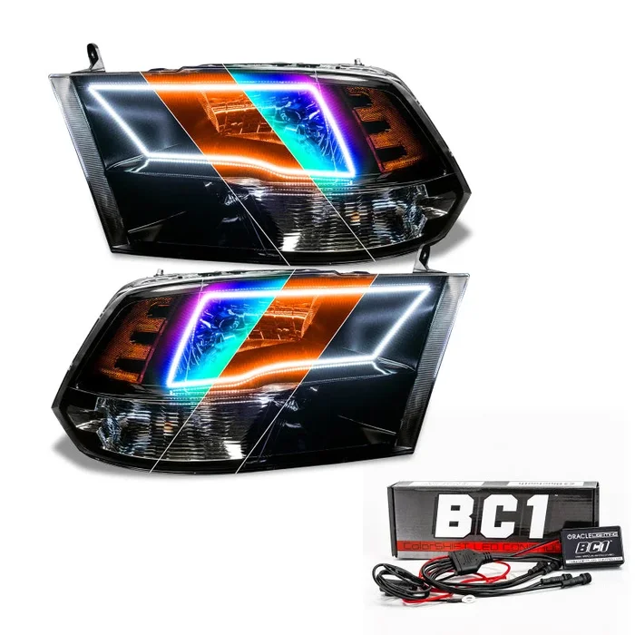 Oracle Lighting 09-18 RAM 1500 Sport Halo Headlights – Blk Housing w/BC1 Controller