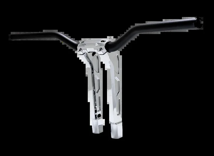 Performance Machine Phatbar H-Bar Assy, 11-1/2in Riser, 1-1/4in Bar, Int Wire, Gauge Mnt – Chrome