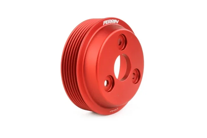 Perrin 15-21 Subaru WRX Lightweight Water Pump Pulley – Red