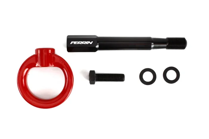 PERRIN 18-21 Subaru WRX & STI / 13-25 BRZ / 17-20 Toyota 86 Tow Hook Kit (Front) – Red1.0 lb
