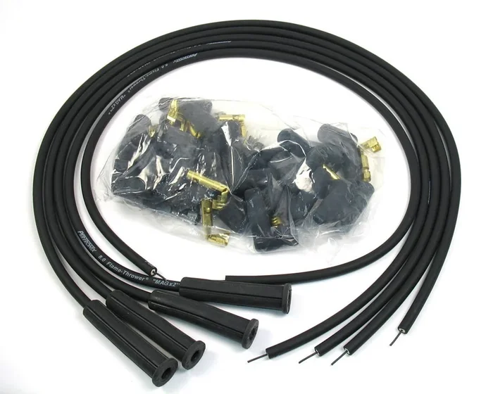 Pertronix Ignition 8MM Spark Plug Wire Set 4-Cyl 180 Deg Black