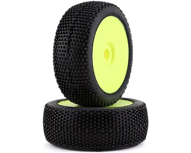 Plus Pre-Mounted 1/8 Buggy Tires (2) (Yellow) (Extra Soft)
