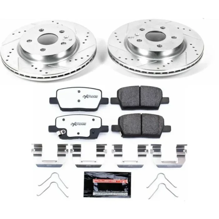 Power Stop 16-18 Cadillac CT6 Rear Z26 Street Warrior Brake Kit39.4 lb