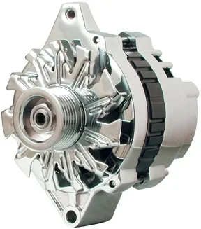 Powermaster Chrome 140 Amp Small Delco Alternator