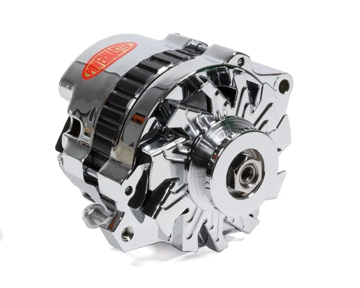 Powermaster GM CS130 Alternator 140 Amp w/1v Pulley Chrome
