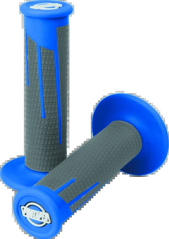 ProTaper Full Diamond Clamp-On Grips – Blue/Dark Gray