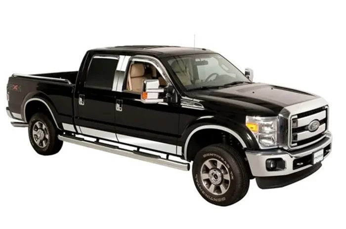 Putco 11-16 Ford SuperDuty – Crew Cab 8ft Long Box – 12pcs – 6.25in Wide SS Rocker Panels