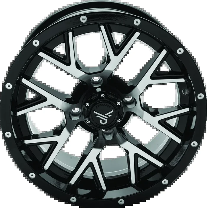QuadBoss Barbwire 14X7 – 5+2 – 4/110 – Black Machined