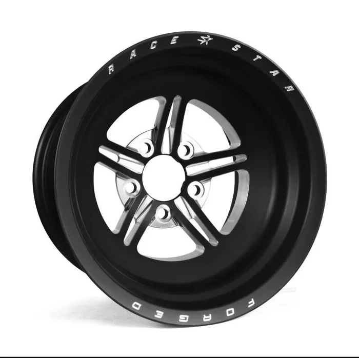 Race Star 63 Pro Forged 15×12 NBL Sportsman 5×4.50 BC / 5.00 BS Wheel – Black Anodized/Machined