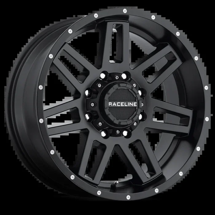 Raceline 931B Injector 16x8in / 6×139.7 BP / 0mm Offset / 106.1mm Bore – Satin Black Wheel