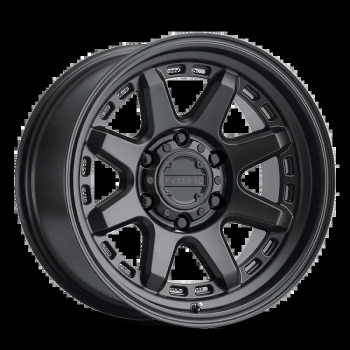 Raceline 947B Scout 17×8.5in / 5×139.7 BP / 0mm Offset / 106.5mm Bore – Satin Black Wheel