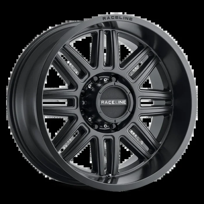 Raceline 948B Split 17x9in / 5×127 BP / -12mm Offset / 78.1mm Bore – Satin Black Wheel