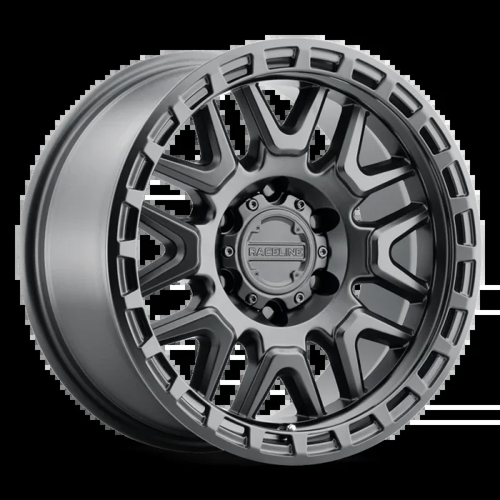 Raceline 953B Krank 16x8in / 5×127 BP / 0mm Offset / 78.1mm Bore – Satin Black Wheel