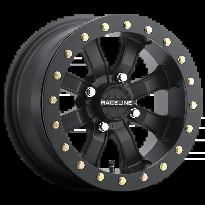 Raceline A71B Mamba 15x7in / 4×137 BP / 0mm Offset / 110.18mm Bore – Satin Black Beadlock Wheel
