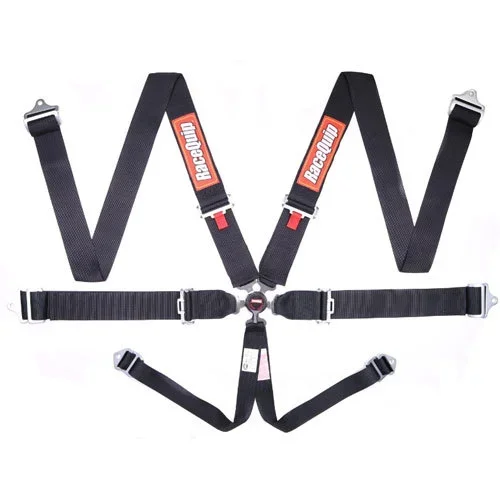 Racequip 6pt Harness Camlock SFI P/D Sportsman Black