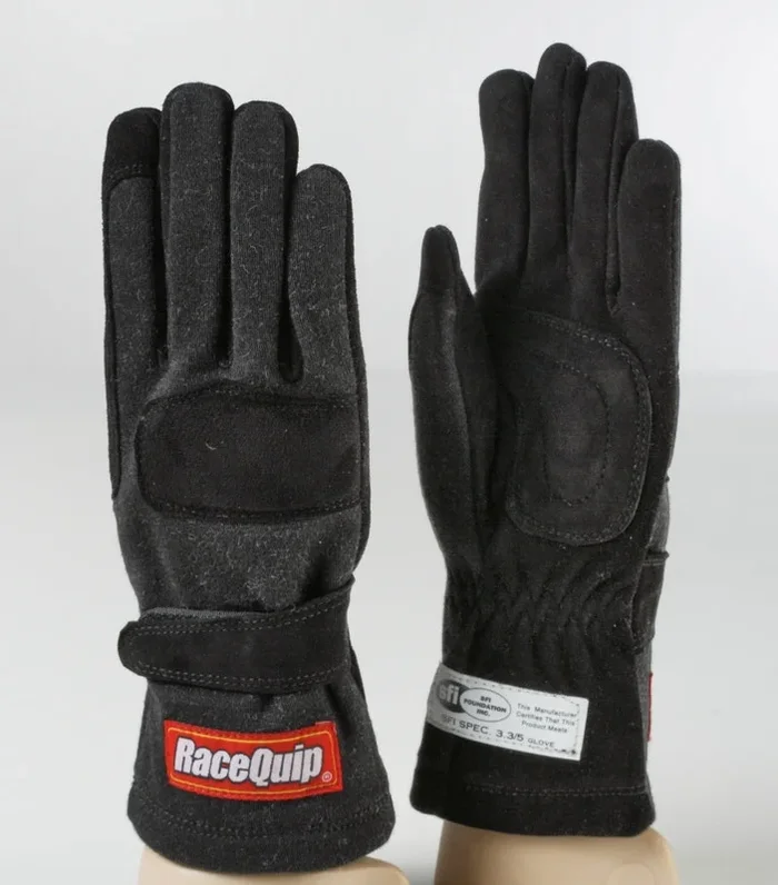 RaceQuip Black 2-Layer SFI-5 Glove – XL