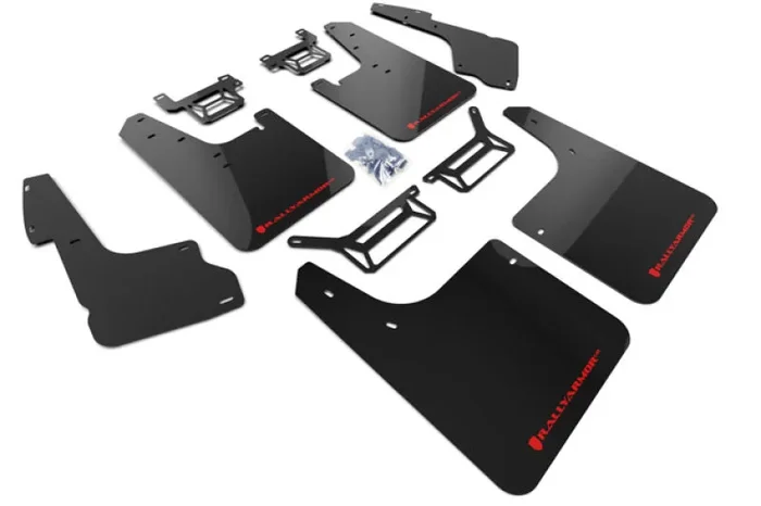 Rally Armor 12-24 Toyota 4Runner Black UR Mud Flap w/Red Logo7.2 lb