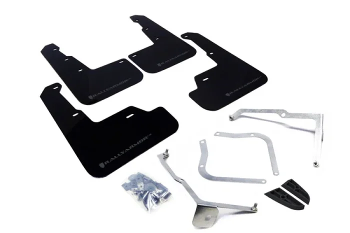 Rally Armor 15-21 Subaru WRX/STI Black UR Mud Flap w/Grey Logo3.2 lb