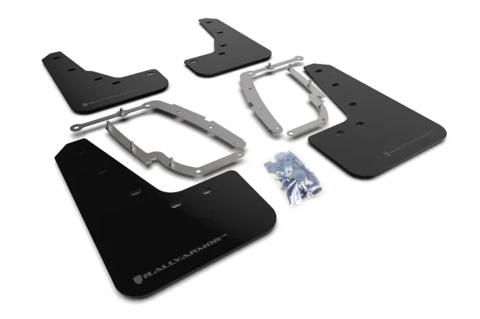 Rally Armor 17-23 Tesla Model 3 Black UR Mud Flap w/Dark Grey Logo3.8 lb