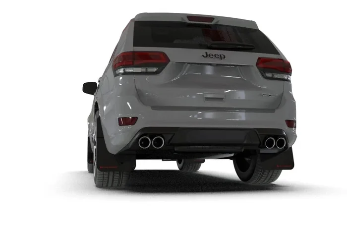 Rally Armor 18-22 Jeep Grand Cherokee SRT Trackhawk Black UR Mud Flap – Red Logo