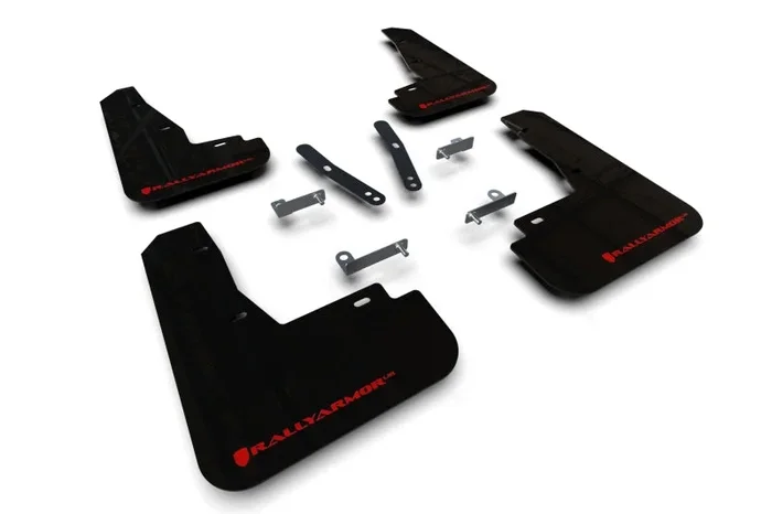 Rally Armor 22-25 Kia EV6 Black UR Mud Flap Red Logo2.7 lb