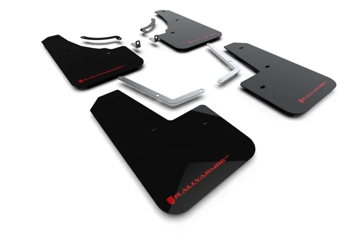 Rally Armor – 2024 Mazda CX-50 Black UR Mud Flap W/Red Logo (Will Not Fit CX-5)