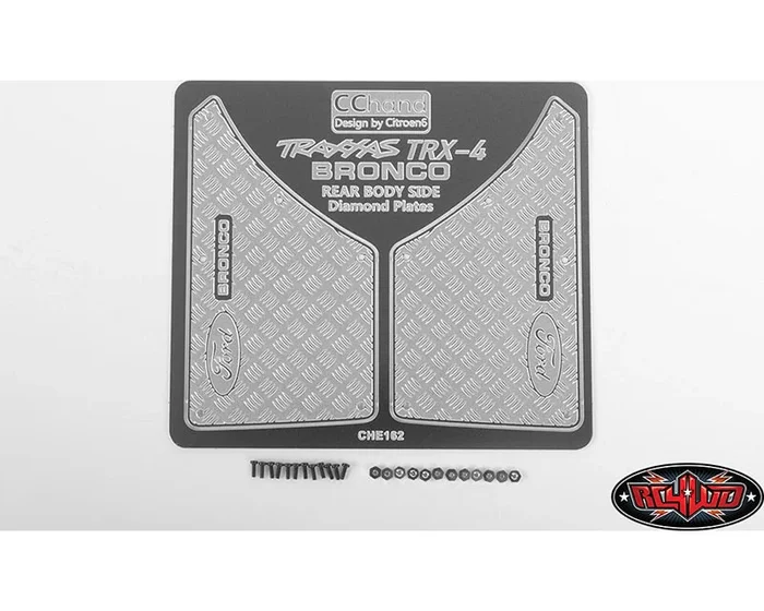 Rear Quarter Diamond Plates for TRA Trx-4 79 Bron Ranger