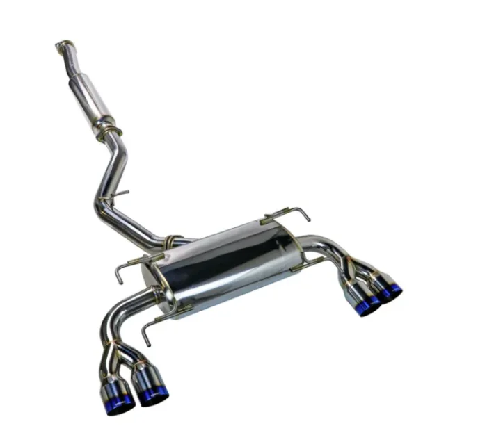 Remark 08-14 Subaru WRX STi GR Hatch Sports Touring Cat-Back Exhaust – Burnt Quad Tips (Resonated)
