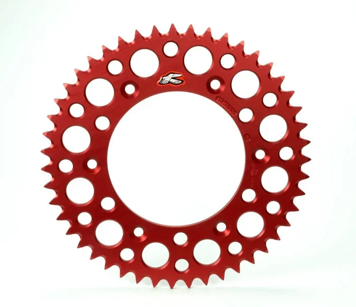 Renthal 04-16 Honda CRF250X/ 87/90-91 CR250R/ 2004 CR125R Rear Grooved Sprocket – Red 520-53P Teeth